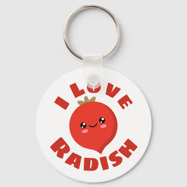 I love Radish Keychain (Front)