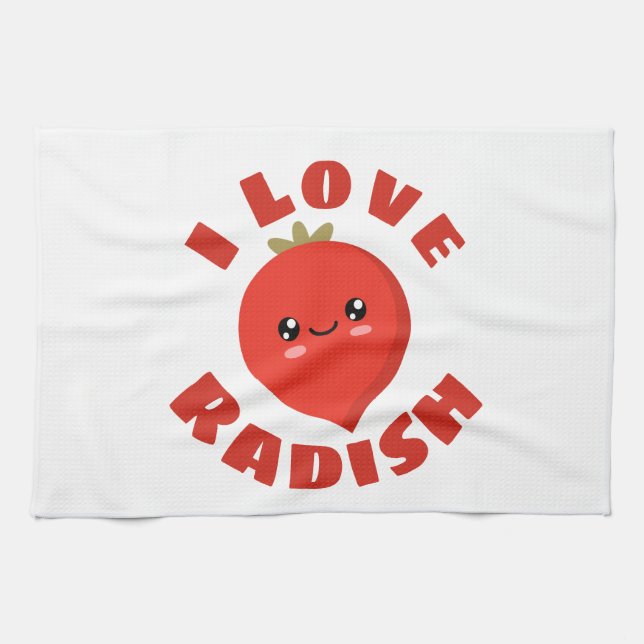 I love Radish Kitchen Towel (Horizontal)