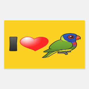 I Love Rainbow Lorikeets Sticker