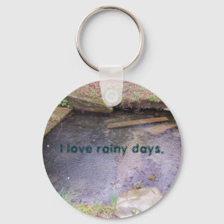 I Love Rainy Days Keychain