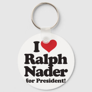 I Love Ralph Nader for President Keychain