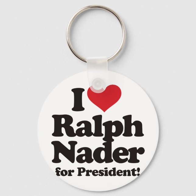 I Love Ralph Nader for President Keychain (Front)
