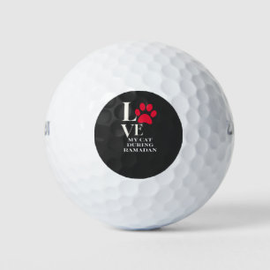 I Love Ramadan With My Cat Cute Ramadan Design Golf Balls