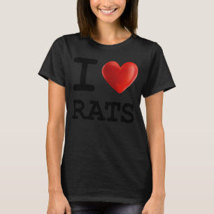 I Love RATS Animal Pet Heart T-Shirt