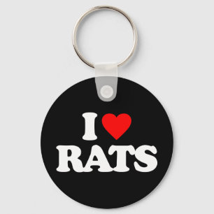 I LOVE RATS KEYCHAIN