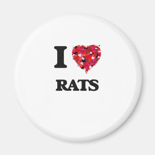I love Rats Magnet