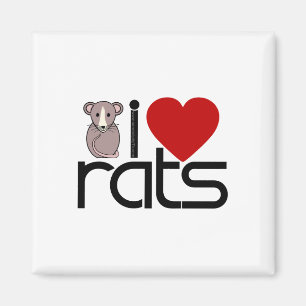 I Love Rats Magnet