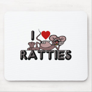 I Love Ratties Mouse Pad