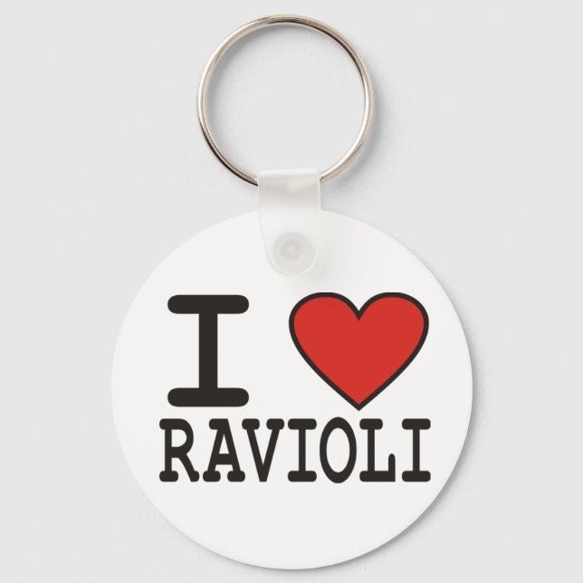 I Love Ravioli Keychain (Front)