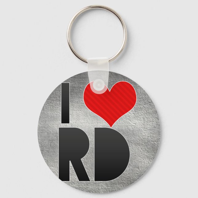 I Love RD Keychain (Front)