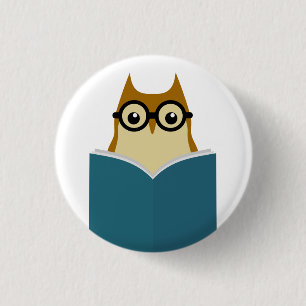 I love reading 1 inch round button