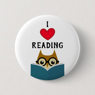 I love reading 2 inch round button