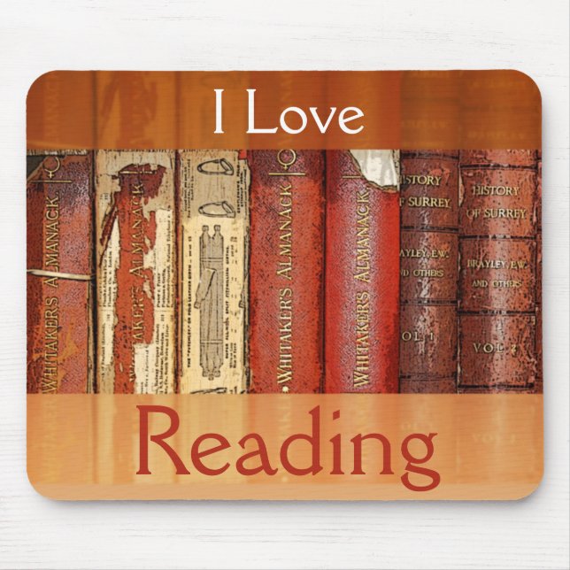 I Love Reading Mousepad (Front)