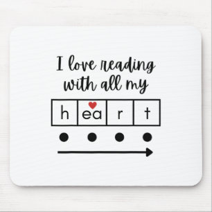 I Love Reading With All My Heart Science Teacher V Mouse Pad