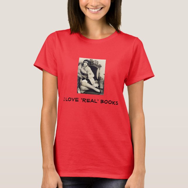 i love real books tee (Front)