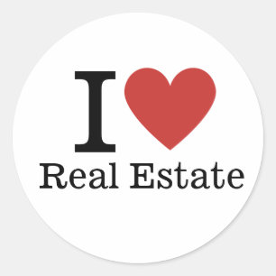 I ❤️ Love Real Estate CUSTOMIZABLE Sticker