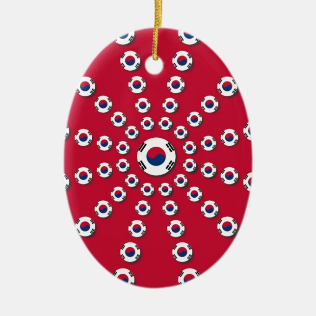 I love Red Ceramic Ornament (Front)