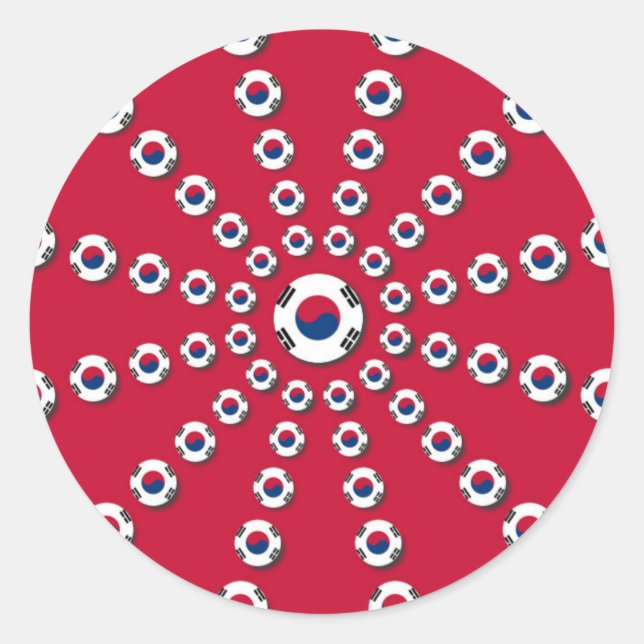 I love Red Classic Round Sticker (Front)