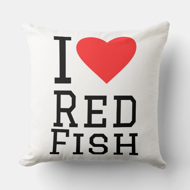 I love red fish throw pillow (Front)