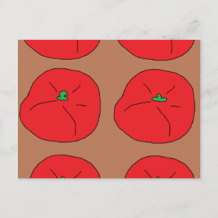 i love red juicy tomatoes postcard