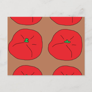 i love red juicy tomatoes postcard