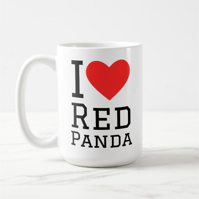 I love red panda coffee mug (Left)