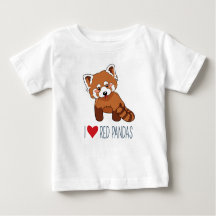 I Love Red Pandas - Cute Cartoon Red Panda