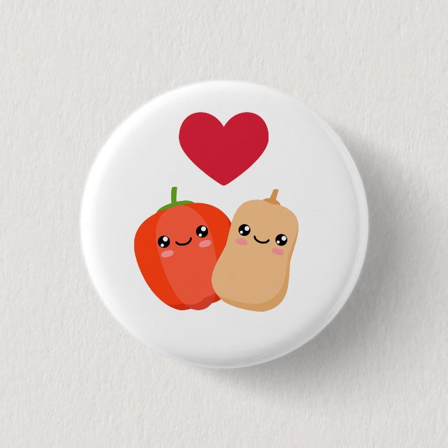 I love red pepper & butternut squash soup 1 inch round button (Front)