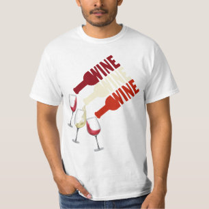 I Love Red White Wine Men Womens T-Shirt