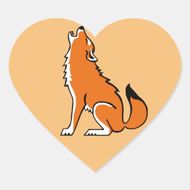 I love Red WOLVES - Wildlife - Nature - Heart Sticker (Front)