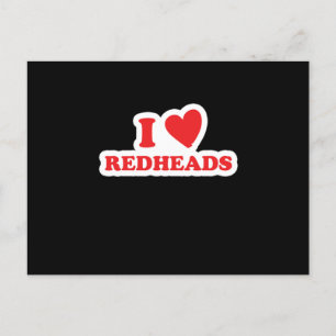 I Love Redheads Red Hair Ginger Redheads Gift Postcard