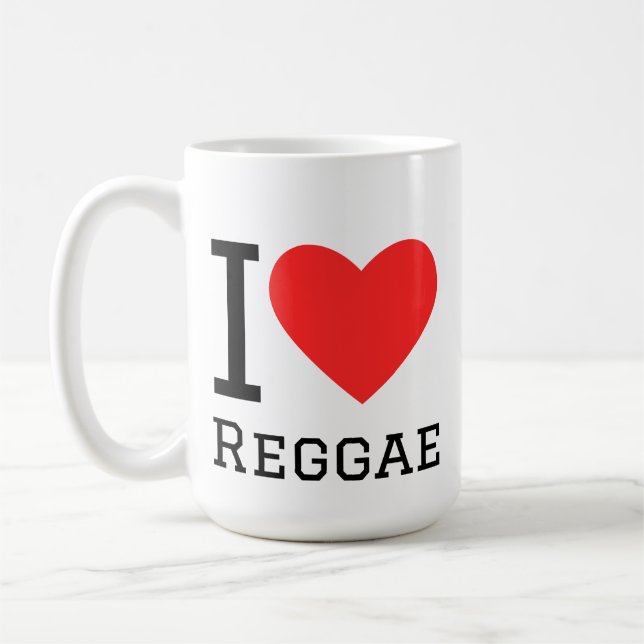 I love reggae coffee mug (Left)
