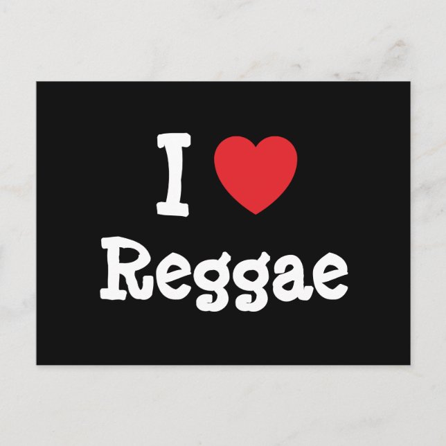 I love Reggae heart custom personalized Postcard (Front)