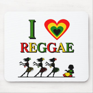 I Love Reggae Mouse Pad