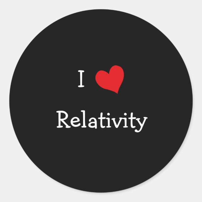 I Love Relativity Classic Round Sticker (Front)