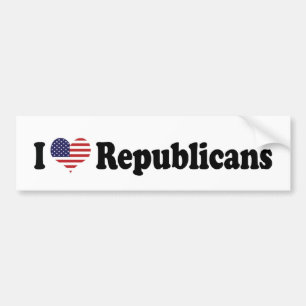 I Love Republicans Bumper Sticker