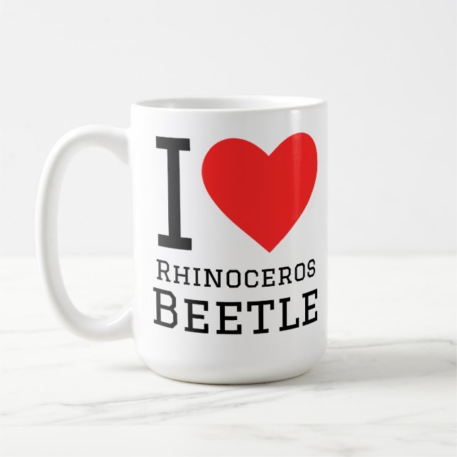 I love rhinoceros beetle coffee mug (Left)