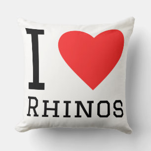 I love rhinos throw pillow