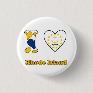I love Rhode Island 1 Inch Round Button