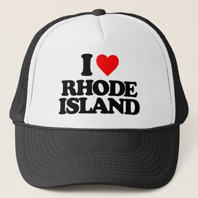 I LOVE RHODE ISLAND TRUCKER HAT (Front)