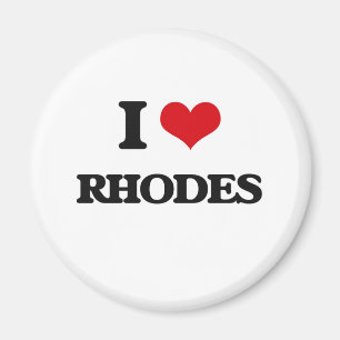 I Love Rhodes Magnet