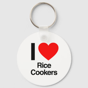 i love rice cookers keychain