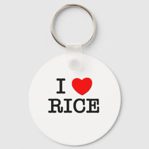 I Love RICE ( food ) Keychain