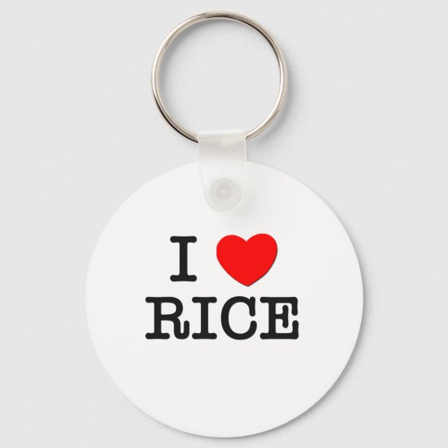 I Love RICE ( food ) Keychain (Front)