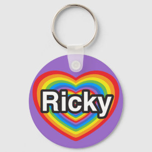 I love Ricky. I love you Ricky. Heart Keychain