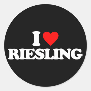 I LOVE RIESLING CLASSIC ROUND STICKER