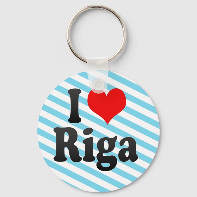 I Love Riga, Latvia Keychain (Front)