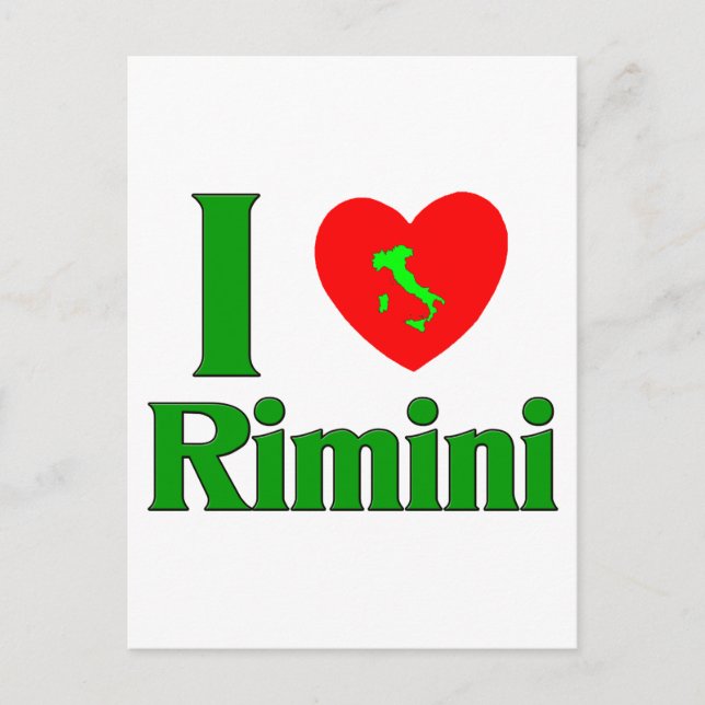 I Love Rimini Italy Postcard (Front)