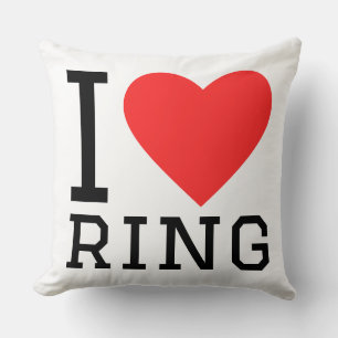 I love ring  throw pillow