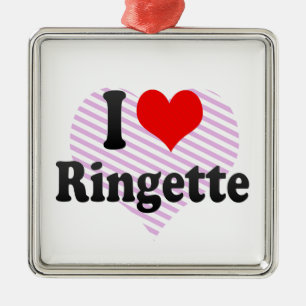 I love Ringette Metal Ornament